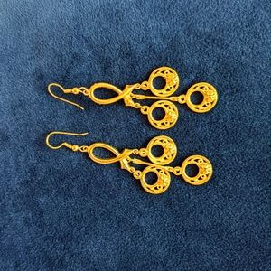 Vintage Gold-Tone Statement Earrings